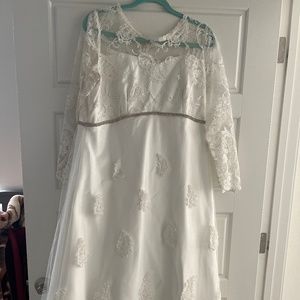 Custom designed and custom handmade wedding dress for plus size